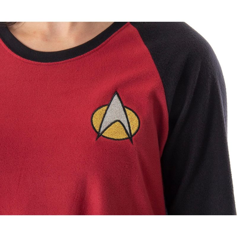 Star Trek Next Generation Women's Juniors Picard Raglan Nightgown Sleep Shirt, 2 of 7