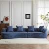 Christopher Knight Home Bryson 12 6" Modern Boucle Upholstered 5 Seater Curved Sectional Sofa with Pillows Navy Blue - 2 of 4