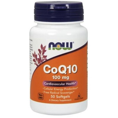 CoQ10 100mg w/Vitamin E by Now Foods  -  50 Softgel