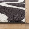 World Rug Gallery Striped Shag Rug – Durable for Living Room, Bedroom, or Entryway – Anthracite Dark Gray – Easy to Clean - 3 of 4