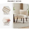 Velvet Accent Chair, Modern Upholstered Single Sofa Side Chair with Wing Backrest, Luxury Comfy Living Room Chair with Wood Legs - 4 of 4