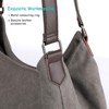 Generic Women's Multi-pocket Shoulder Bag Fashion Cotton Canvas Handbag Tote Purse - 2 of 4