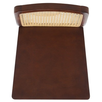 Benicio Dark Brown and Natural Rattan Bar Stool Set