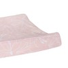 Lambs & Ivy Petals Soft Pink/White Floral Outline Baby Changing Pad Cover - 3 of 4
