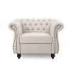 GDFStudio Tampa Contemporary Upholstered Tufted Club Chair with Nailhead Trim - 2 of 4
