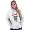 Funny Christmas Hipster Reindeer Lit Hoodie Sweatshirt Women Men Brisco Brands - 4 of 4