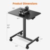 Musment Adjustable Rolling Desk Laptop Computer Cart for Home, Office - 2 of 4