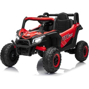 12V UTV Buggy Electric Ride-On Car for Kids, 1-Seater with Parental Remote, LED Lights, Music, Shock Absorbers, Ride-On Toy for Boys Girls - 1 of 4