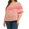 Women's SPREAD CHEER WOVEN TOP - FLYING TOMATO - 4 of 4