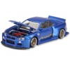 Nissan Skyline GT-R (R34) "SHINJUKU V2 Aero" RHD Blue Metallic "Kaido House" Special 1/64 Diecast Model Car by Mini GT - 2 of 4
