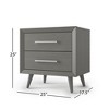 Child Craft Cranbrook 2 Drawer Nightstand for Nursery or Bedroom, Large Storage Drawers, Made of Sturdy Pinewood, Non-Toxic, Baby Safe Finish - 3 of 4