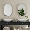 FONTOI Oval Recessed Metal Medicine Cabinet with Adjustable Shelves Modern Bathroom Storage Organizer and Mirror Design, White, 33.46"*20.47"*4.52" - 2 of 4