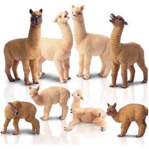 8PCS Wolf Figures Forest Animals Toy Figurines - Plastic Jungle Zoo Animal Figurines for Kids Boys Girls Age 3-5 6-12 - 1 of 4