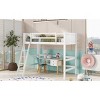 Streamdale Solid Wood Twin Size Loft Bed with Ladder (White) - 3 of 4
