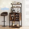 Whizmax Wine Bar Rack Cabinet, Freestanding Wine Cabinet with Glass Rack Wine Bottle Holders, Industrial Bakers Rack for Kitchen Living Dining Room - 4 of 4