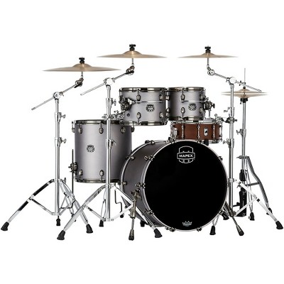 Mapex Saturn Evolution Rock Maple 4-Piece Shell Pack With 22" Bass Drum Gun Metal Grey