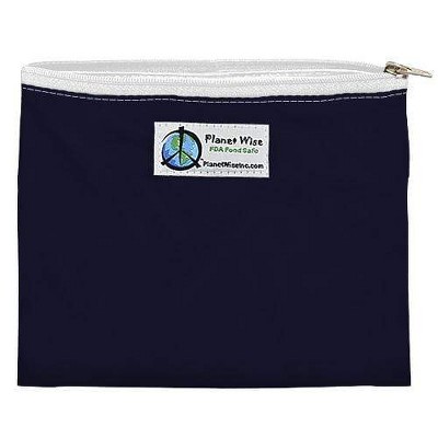 Planet Wise Reusable Zipper Sandwich Bag - Navy, Blue