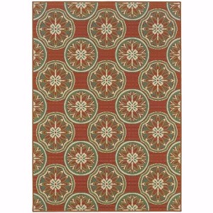 Oriental Weavers Montego 8323D Orange/ Ivory Indoor/Outdoor Area Rug - 2'5" x 4'5" - 1 of 3
