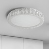 Crystal LED Ceiling Light, 13.80-Inch Flush Mount,38W Dimmable Modern Fixture, Energy-Saving, Perfect for Living Room, Transparent - 3 of 4