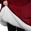 PAVILIA Wearable Blanket Hoodie Adults, Faux Shearling Cozy Oversized Hooded Sweatshirt, Warm Fleece Two Pockets - 3 of 4