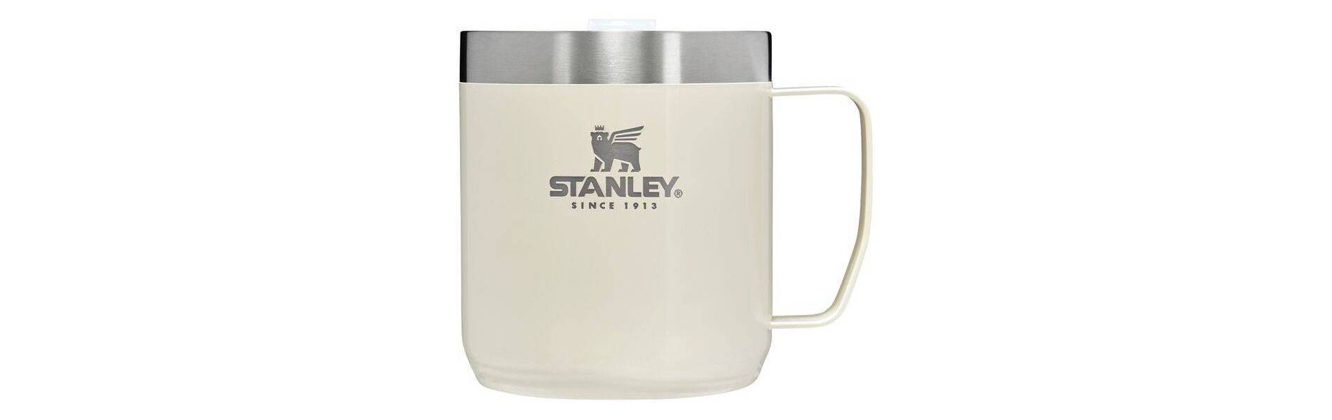 Stanley 12oz Stainless Steel Classic Legendary Mug - Cream Gloss: Insulated Travel Mug for Hot & Cold Beverages, Dishwasher-Safe