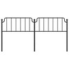 vidaXL Metal Headboard in Classic Black - Powder-Coated Steel - Designed for 76 Inch Bed Frames - Enhances Bedroom Decor, Provides Back Support - 3 of 4