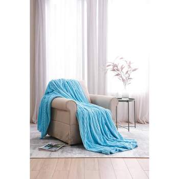 J&V TEXTILES Fleece Throw Blanket for Couch - Thick and Warm Blanket for Winter, Soft and Fuzzy Throw Blanket for Sofa, Fall Throw Blanket