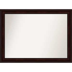43" x 32" Non-Beveled Coffee Bean Brown Wall Mirror - Amanti Art: Modern Rectangle, Polystyrene Frame, Wall Mounted - 1 of 4