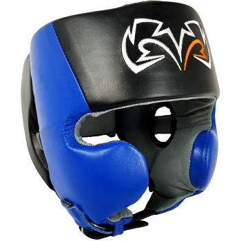 Rival Boxing RHG20 Training Headgear with Cheek Protectors - Black/Blue