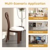 QingMoon Key-Design Dining Chairs Set of 2, PU Leather Solid Wooden Kitchen Chairs with White Round Cushion, Home Chair for Living Room - 3 of 4