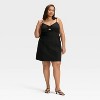 Women's Bow Mini A-Line Dress - A New Day™ Black - 3 of 3