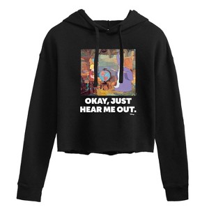 Women's - Disney - The Sword And The Stone Cropped Graphic Hoodie - 1 of 2