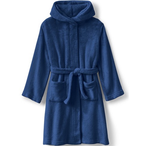 Soft Plush Hooded Robe - Baby blue