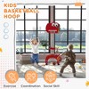 TopComfy Kids Portable Basketball Hoop 5 In 1 Toddler Sports Activity Center Adjustable Height for Indoor Outdoor Play, Red, 18.1"*20.1"*59.8" - 3 of 4
