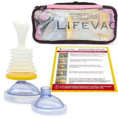 Image of LifeVac Choking Rescue Device Travel Kit for Kids and Adults | Portable First Aid Airway Assist Device - Pink