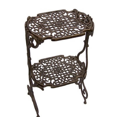 Oakland Living 2 Level Rectangular Plant Stand - Antique Bronze