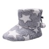 Jessica Simpson Girl' Plush Star Bootie Slippers - 2 of 4