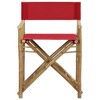 vidaXL Director's Chair Set of 2 Dark Grey Bamboo, Polyester Standard - 3 of 4