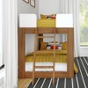 Max & Lily Solid Wood Bunk Bed, Mid-Century Modern Twin over Twin Bunk Beds for Kids - 4 of 4