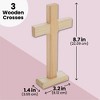 Juvale Unfinished Wood Home Decor Standing Table Cross (3 Pack) - 4 of 4