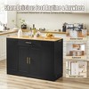RISOKEYS 53 inch Large Kitchen Island with Trash Can Storage Cabinet,Islands Table with Drawer and Adjustable Shelves,for Dining,Kitchen - 4 of 4