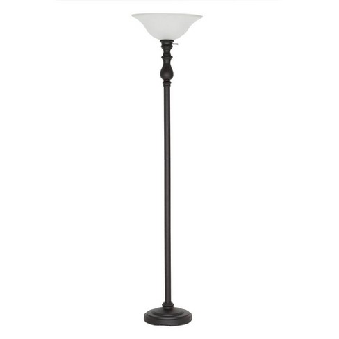 70" Transitional Torchiere Standing Floor Lamp (Includes LED Light Bulb) Dark Bronze - Cresswell Lighting - image 1 of 2