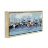 Stupell Industries Varied Boats Docked Port Marina Floating Frame Canvas Art, Gold, 25" x 11" - 2 of 4