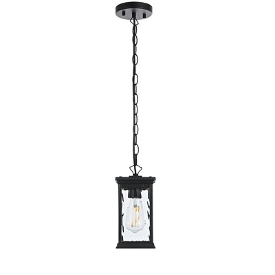 Elegant Lighting Mascher 5 Inch Outdoor Pendant in Black