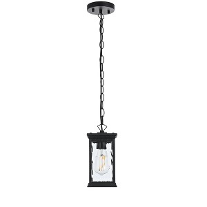 Elegant Lighting Mascher 5 Inch Outdoor Pendant in Black - 1 of 4