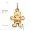 Black Bow Jewelry 14k Yellow Gold Plated Sterling Silver Sigma Delta Tau Greek Life Extra Small Pendant - 2 of 3