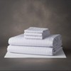 T-310 White Blended 6MM Satin Stripe Bed Sheets By Rifz Textiles - 4 of 4