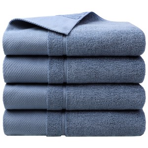 PiccoCasa Soft 100% Combed Cotton 600 GSM Highly Absorbent for Bathroom Shower Bath Towel Set - 1 of 4