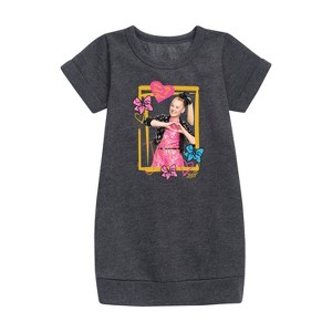 JoJo Siwa Jojo Love Graphic Short Sleeve Fleece Dress - Heather Charcoal - 3T - 1 of 2