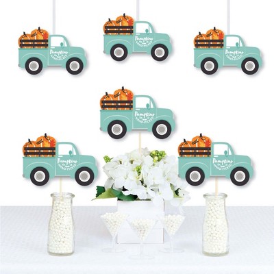 Big Dot of Happiness Happy Fall Truck - Decorations DIY Harvest Pumpkin Party Essentials - Set of 20